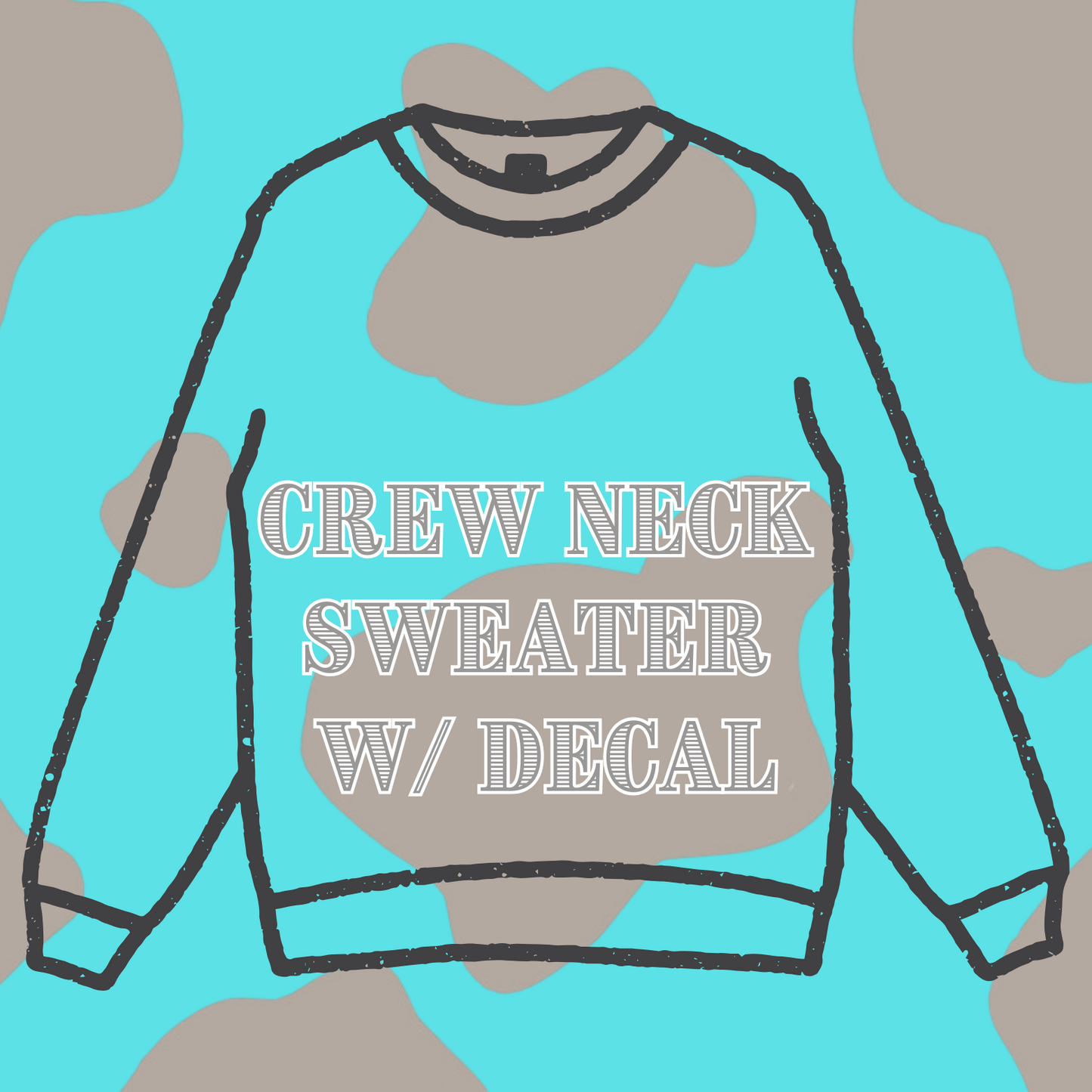 Crew Neck Sweater with Decal
