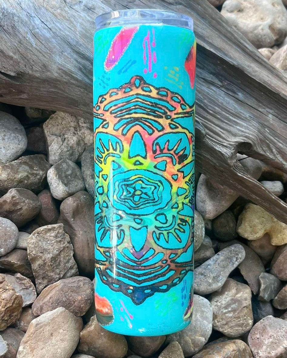 30 oz Teal peek-a-boo
