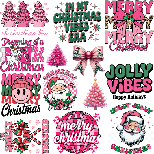 Christmas Sayings (pink) - MHR