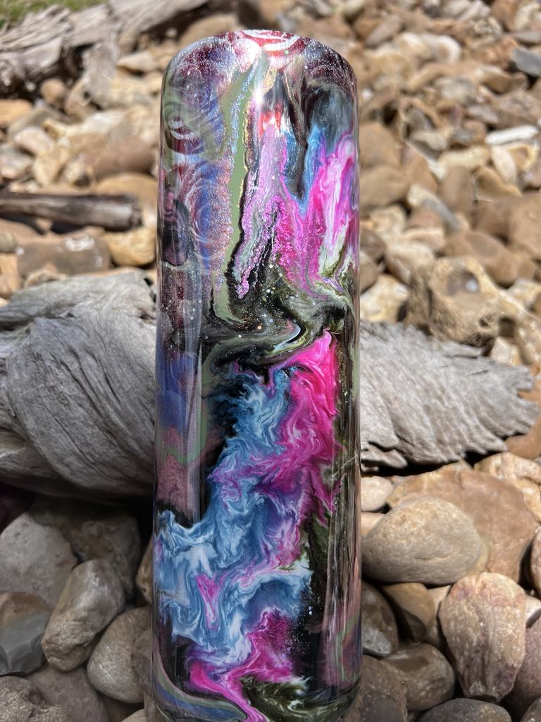 30 oz Rose foils with ink swirl
