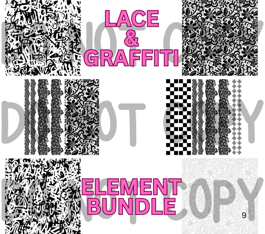 Lace & Graffiti Element Sheet Bundle