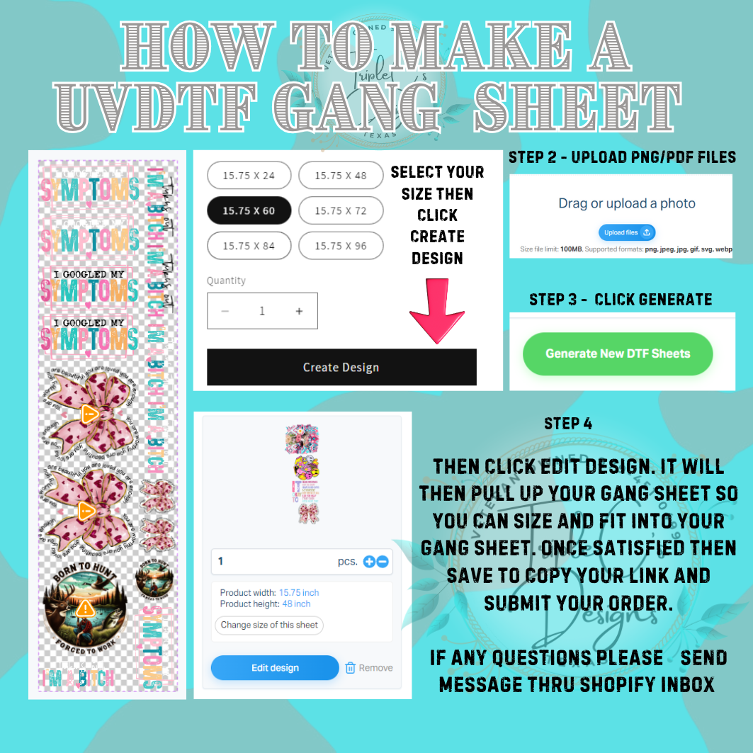 UVDTF Gang Sheet Builder (STICKERS)