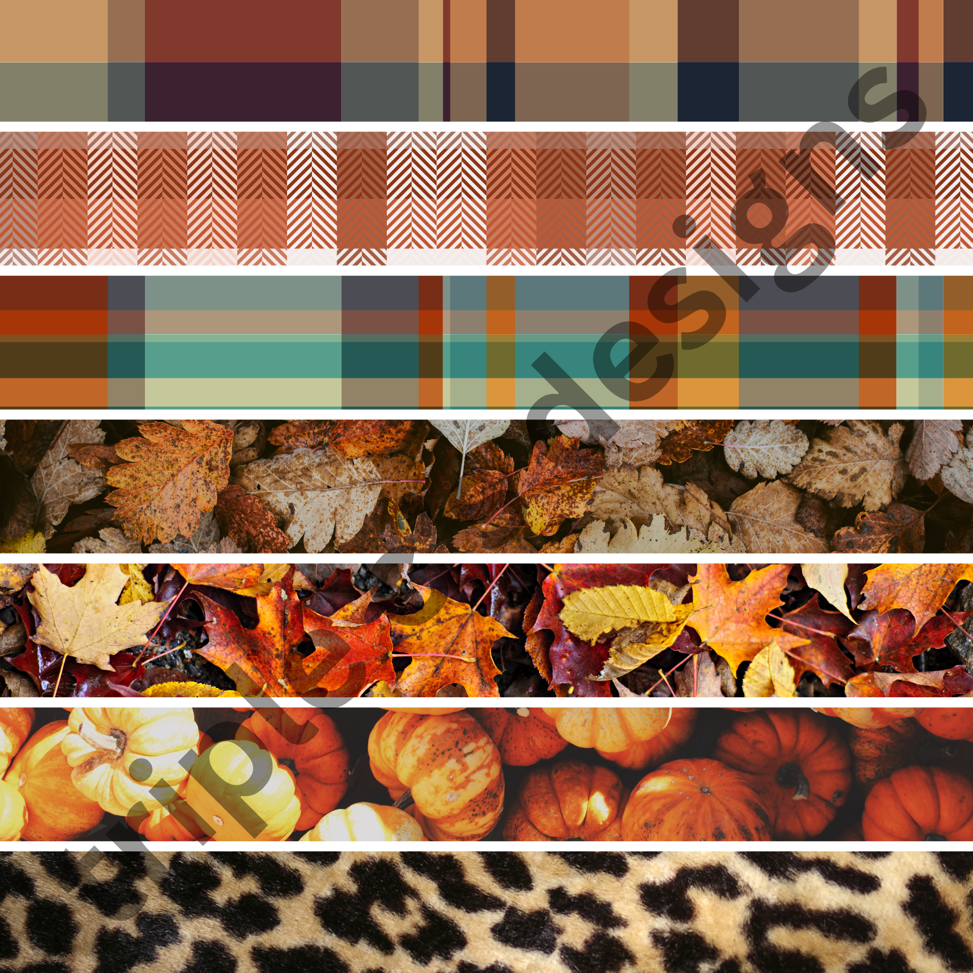 Fall Pattern Strip Fall Strips Element – Triple C's Designs
