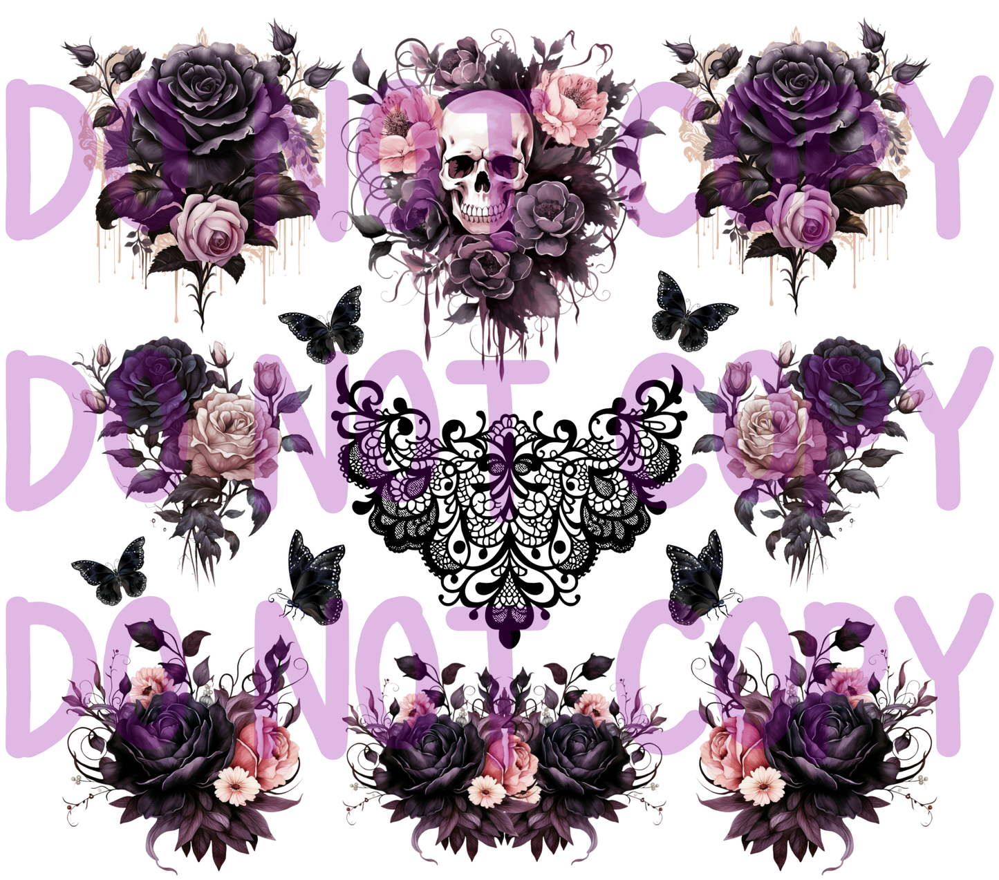 Spooky Grunge Lace Element Sheet